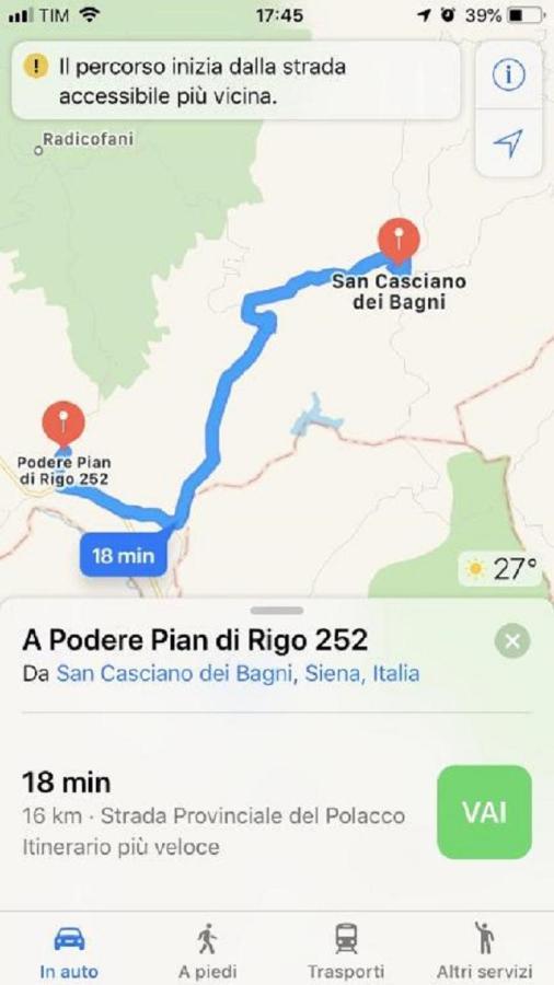 Francigena Panzió San Casciano dei Bagni Kültér fotó