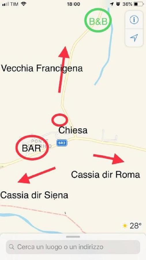 Francigena Panzió San Casciano dei Bagni Kültér fotó